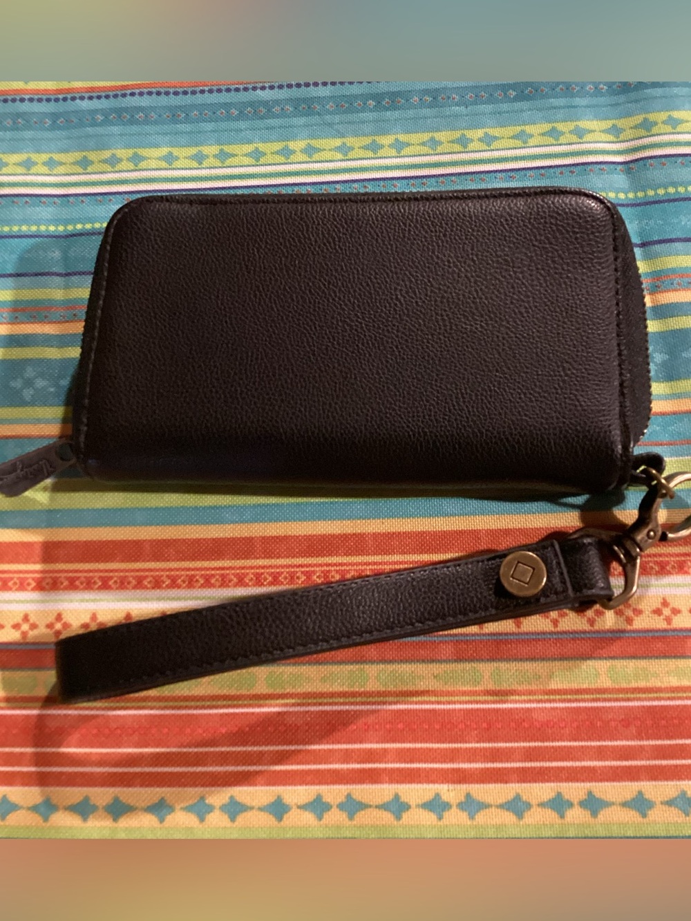 Thirty-one Slim Wallet in Black Pebble Vegan Leather